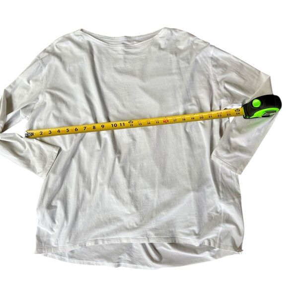 Lululemon Back In Action Long Sleeve Top Womens 10 White Loose Fit Shirt - Picture 6 of 11
